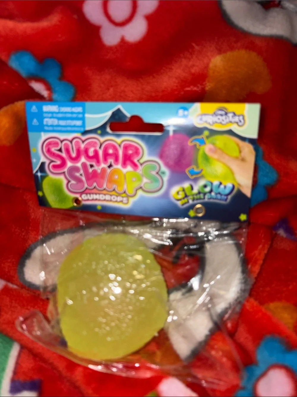 Sugar Swaps Glow-in-the-Dark Gumdrop Squishy - Yellow NEW QUICK SHIP